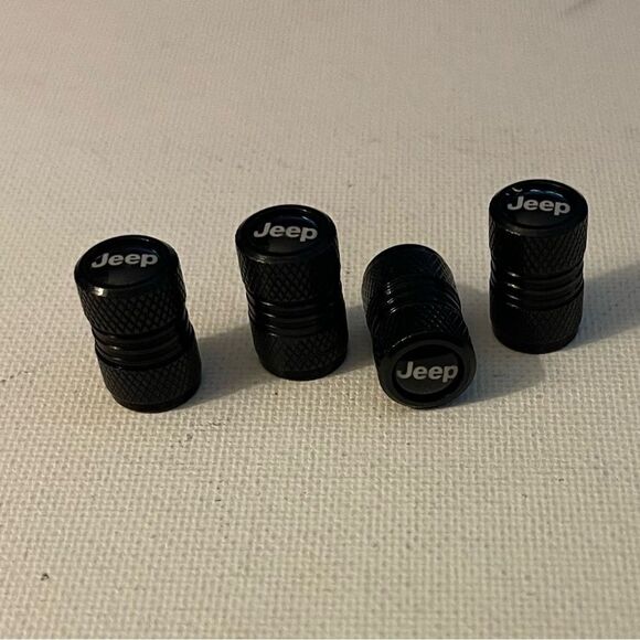 Jeep Valve Stem Caps in Black set of 4 NWT - Picture 3 of 4
